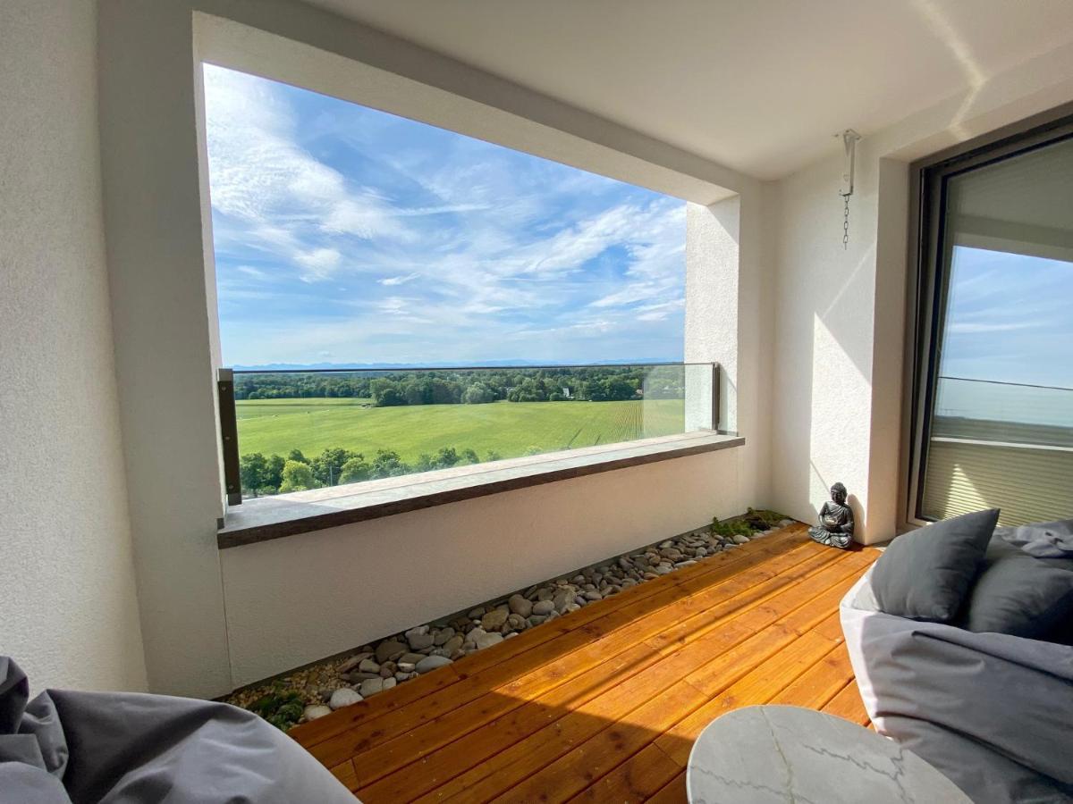Alpen-Panorama Suite - Einzigartige Privatsuite Hoch Ueber Muenchen, 12Tes Og, Alpenblick, Loggia, Whirlpool, 15 Minuten Zum Zentrum, Ruhe Und Erholung In Der Stadt Muenchen Fuer Privat Und Geschaeftlich Reisende Εξωτερικό φωτογραφία